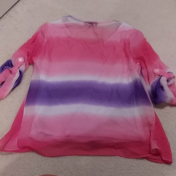 Pink and Purple Tank with Attached Blouse - Picture 2 of 3